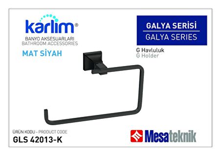 Karlim® Galya Serisi G Havluluk - 8 * 8 Full Lama - Mat Siyah Kaplama