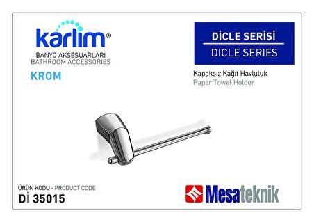 Karlim® Dicle Serisi Kapaksız Kağıt Havluluk (Kutulu Sevkiyat) - Krom Kaplama