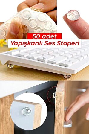 12 Adet 18 Mm Şeffaf Silikon Bazlı Ses Stoperi Duvar Yüzeyi Dolap Kapı Tampon Koruyucu