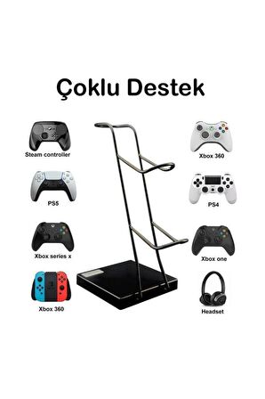 Çok Fonksiyonlu Gaming Ps4 Ps5 Xbox Joystick Kontroller Tutucu Ve Oyuncu Kulaklığı Dikey Standı