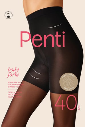 PENTİ SİYAH BODY FORM KÜLOTLU ÇORAP L