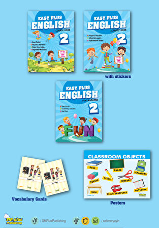 Sm Plus Publishhing 2. Sınıf Easy Plus Englısh Set (Full Set 3 Kitap+ Kartlar)