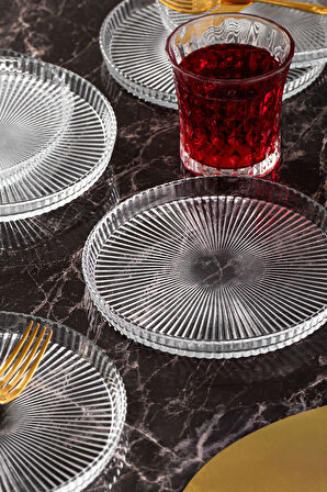 TOSCANA 6 PRC PASTA TABAK 16 CM NILE GLASS