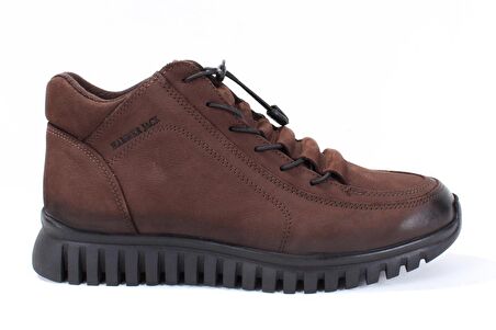 Hammer Jack Yuvarlak Burun Kısa Topuk Bağcıklı Outdoor Siyah Spor Bot Deri