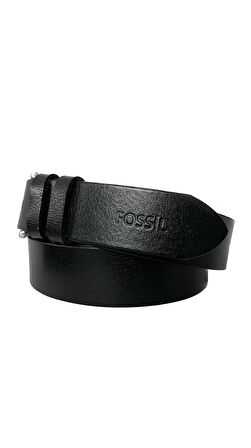 Fossil Hakiki Siyah Deri Spor 4 cm Erkek Kemeri-125