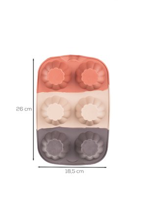 Porsima 30010-3 Silikon Çiçek Muffin Kalıbı 6'lı | Yapışmaz Cupcake ve Mini Kek Kalıbı