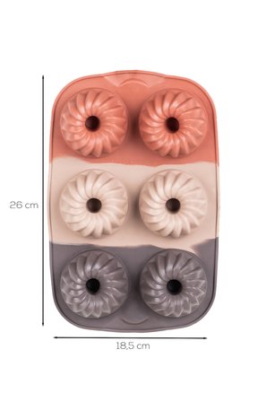 Porsima 30010-1 Silikon Göbekli Muffin Kalıbı 6'lı | Yapışmaz Kek ve Cupcake Kalıbı