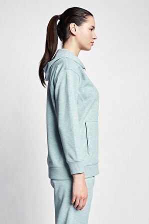 Lescon 22S-2213-22B Fermuarlı Kapşonlu Yeşil Üst