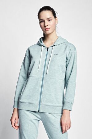 Lescon 22S-2213-22B Fermuarlı Kapşonlu Yeşil Üst