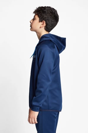 Koyu Lacivert Çocuk Fermuarlı Kapüşonlu Sweatshirt 22b-3101
