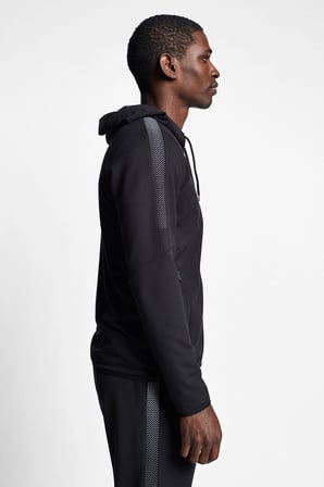 Siyah Erkek Fermuarlı Kapüşonlu Sweatshirt 22b-1118
