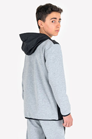 Çocuk Fermuarlı Kapüşonlu Sweatshirt 23n-3101