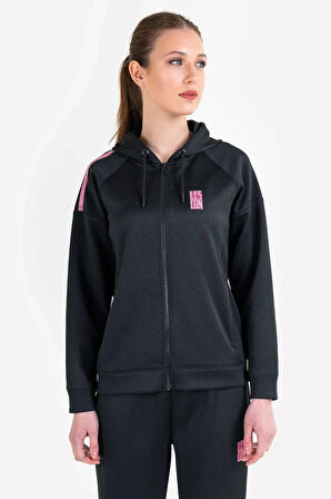 23ntbs002128 23n-2128 Fermuarlı Kapşonlu Üst