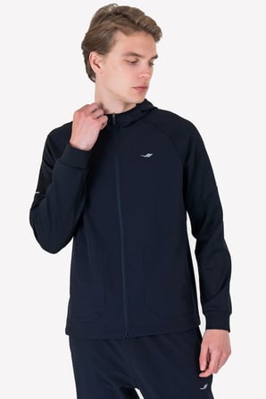 Erkek Fermuarlı Kapüşonlu Sweatshirt 24b-1115-23n