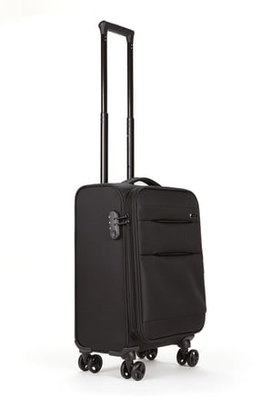 Fossil  Unisex Kumaş Kabin Boy Ultra Hafif Şifreli Körüklü Kendi Etrafında Dönebilen Valiz 023-03