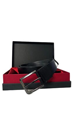  Fossil Siyah Rengi Hakiki Düz Deri Spor 4 cm Erkek Kemeri-130