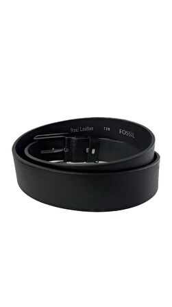  Fossil Siyah Rengi Hakiki Düz Deri Spor 4 cm Erkek Kemeri-130