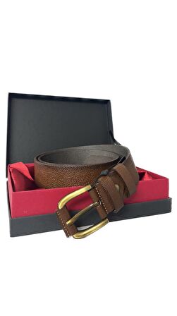  Fossil Tasado Kahverengi Hakiki Düz Deri Spor 4 cm Erkek Kemeri-130