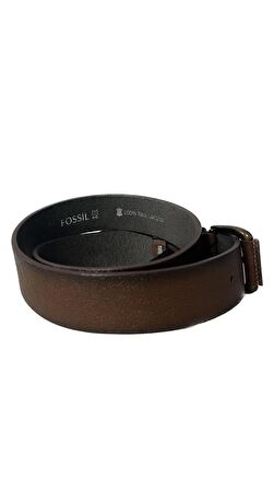  Fossil Tasado Kahverengi Hakiki Düz Deri Spor 4 cm Erkek Kemeri-115