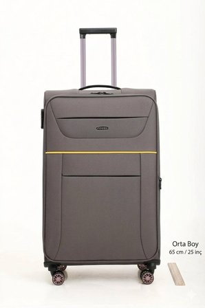 Fossil Unisex Kumaş Orta Boy Ultra Hafif Şifreli Körüklü Kendi Etrafında Dönebilen Valiz 012-02