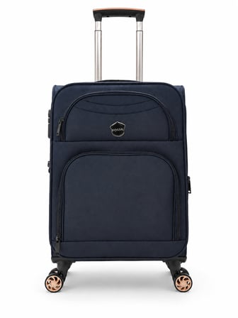 Fossil Unisex Kumaş Kabin Boy Ultra Hafif Şifreli Körüklü Kendi Etrafında Dönebilen Valiz 010-03