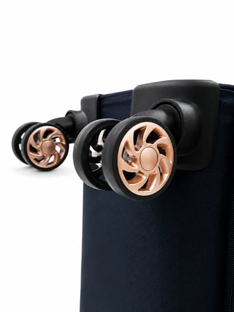 Fossil Unisex Kumaş Kabin Boy Ultra Hafif Şifreli Körüklü Kendi Etrafında Dönebilen Valiz 010-03