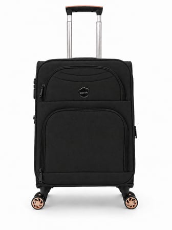 Fossil Unisex Kumaş Kabin Boy Ultra Hafif Şifreli Körüklü Kendi Etrafında Dönebilen Valiz 010-03