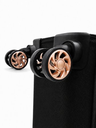 Fossil Unisex Kumaş Kabin Boy Ultra Hafif Şifreli Körüklü Kendi Etrafında Dönebilen Valiz 010-03