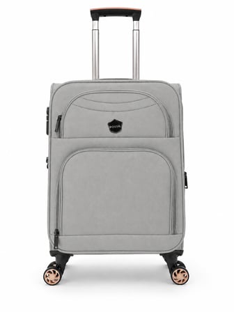 Fossil Unisex Kumaş Kabin Boy Ultra Hafif Şifreli Körüklü Kendi Etrafında Dönebilen Valiz 010-03