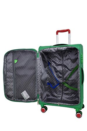 United Colors Of Benetton Ultra Light Hafif Lüx Kumaş Orta Boy Valiz Yeşil BNT2200