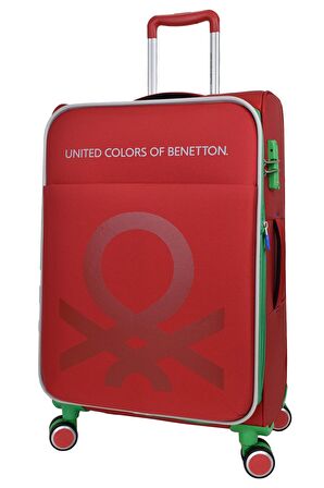 United Colors Of Benetton Ultra Light Hafif Lüx Kumaş 2'li Valiz Seti Büyük Boy - Orta Boy Kırmızı BNT2200
