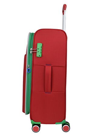 United Colors Of Benetton Ultra Light Hafif Lüx Kumaş 2'li Valiz Seti Büyük Boy - Orta Boy Kırmızı BNT2200
