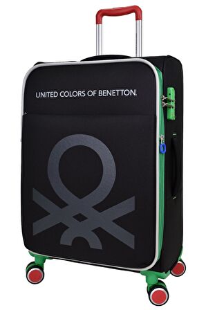 United Colors Of Benetton Ultra Light Hafif Lüx Kumaş 3'lü Valiz Seti Siyah BNT2200