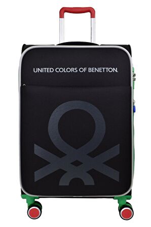 United Colors Of Benetton Ultra Light Hafif Lüx Kumaş 3'lü Valiz Seti Siyah BNT2200