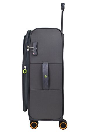 Pierre Cardin Ultra Light Hafif Lüx Kumaş Büyük Boy Valiz Gri PC6000