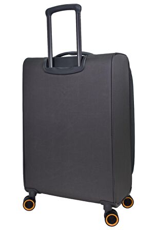 Pierre Cardin Ultra Light Hafif Lüx Kumaş Büyük Boy Valiz Gri PC6000