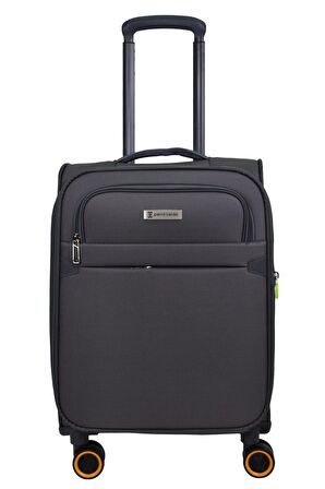 Pierre Cardin Ultra Light Hafif Lüx Kumaş Kabin Boy Valiz Gri PC6000