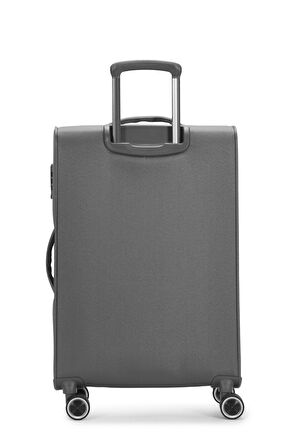 Pierre Cardin 2'li Valiz Seti Orta Ve Kabin Boy Lüx Kumaş Valiz Antrasit 04pc6000