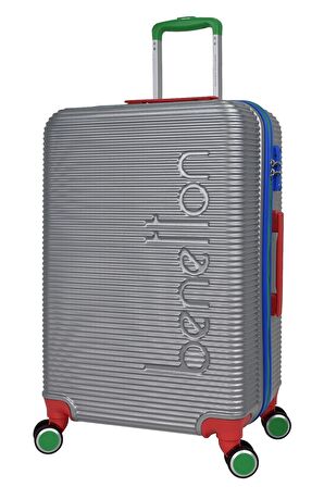 United Colors Of Benetton Lüx Abs Büyük Boy Valiz Gri BNT500
