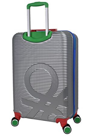 United Colors Of Benetton Lüx Abs Büyük Boy Valiz Gri BNT500