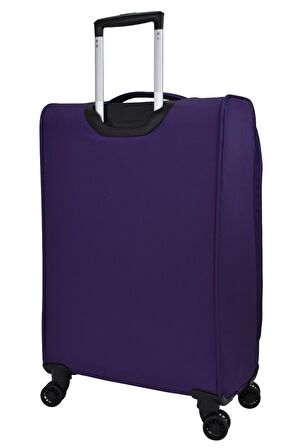 Pierre Cardin Ultra Light Hafif Lüx Kumaş Büyük Boy Valiz Mor PC4200