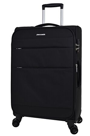 Pierre Cardin Ultra Light Hafif Lüx Kumaş Büyük Boy Valiz Siyah PC4200