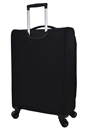 Pierre Cardin Ultra Light Hafif Lüx Kumaş Büyük Boy Valiz Siyah PC4200
