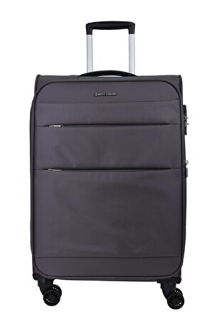Pierre Cardin Ultra Light Hafif Lüx Kumaş Orta Boy Valiz Gri PC4200