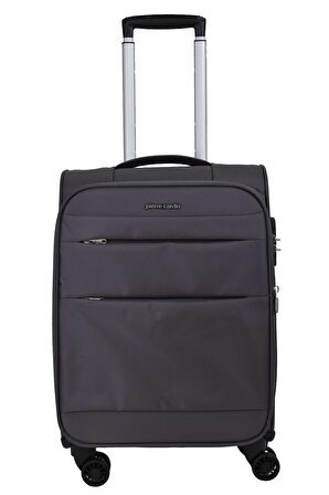 Pierre Cardin Ultra Light Hafif Lüx Kumaş Kabin Boy Valiz Gri PC4200