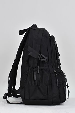 Elatae Unisex Çok Gözlü Günlük Seyahat Okul Sırt Çantası Siyah 51534