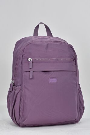 Elatae Unisex Çok Gözlü Günlük Seyahat Okul Sırt Çantası Mor 17306