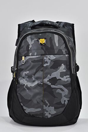 Elatae Unisex Ortopedik Çok Gözlü Günlük Seyahat Okul Sırt Çantası Gri 2235