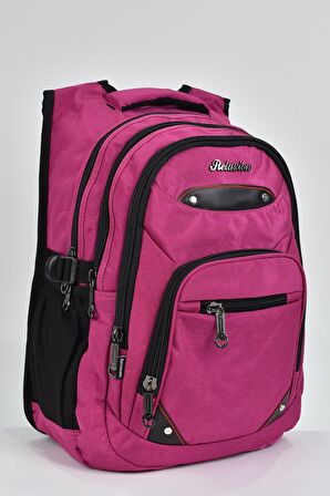 Elatae Unisex Ortopedik Çok Gözlü Günlük Seyahat Okul Sırt Çantası Pembe 2225