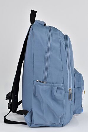 Elatae Unisex Çok Gözlü Günlük Seyahat Okul Sırt Çantası Mavi 51500